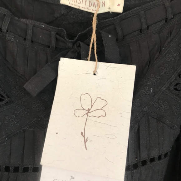 Christy Dawn Shaina Dress, black silk/cotton, M, NWT - Picture 8 of 12